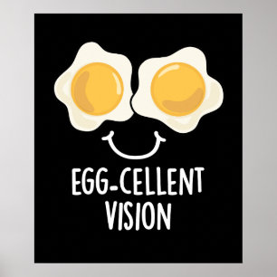 Eierkeller Vision Funny Egg Pun Dark BG Poster