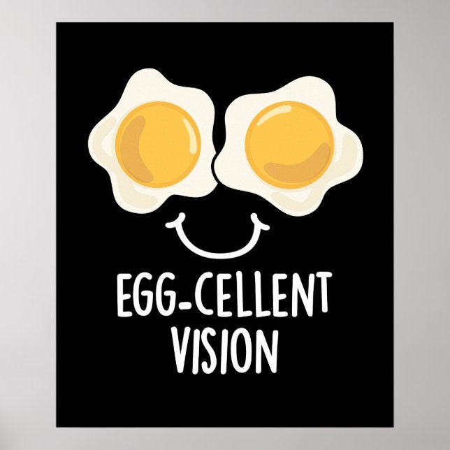 Eierkeller Vision Funny Egg Pun Dark BG Poster (Vorne)
