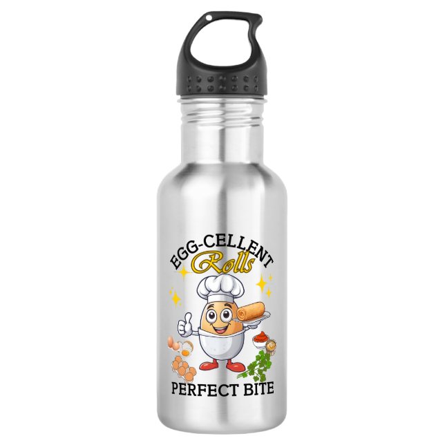 Eierkellerrollen Perfect Bite Edelstahlflasche (Vorderseite)
