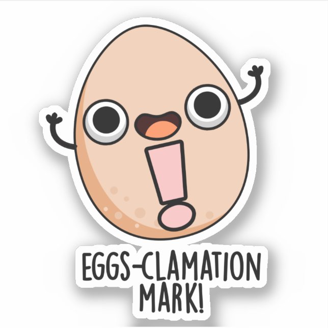 Eierklamation Mark Funny Egg Pun Aufkleber (Vorderseite)