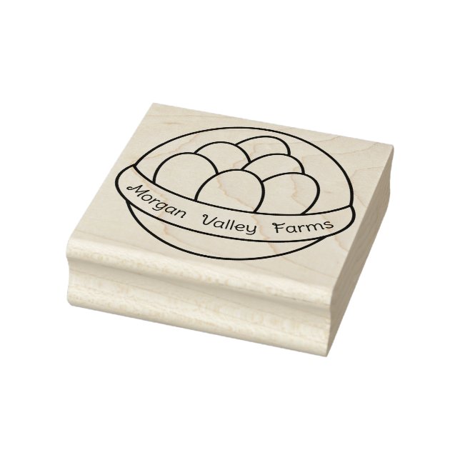 Eierkörbe auf der Briefmarke "Stand Rubber" Gummistempel (Stempel)