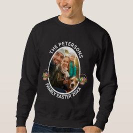 Eierkörbe für personalisierte Osterfamilien - Foto Sweatshirt