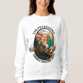 Eierkörbe für personalisierte Osterfamilien - Foto Sweatshirt