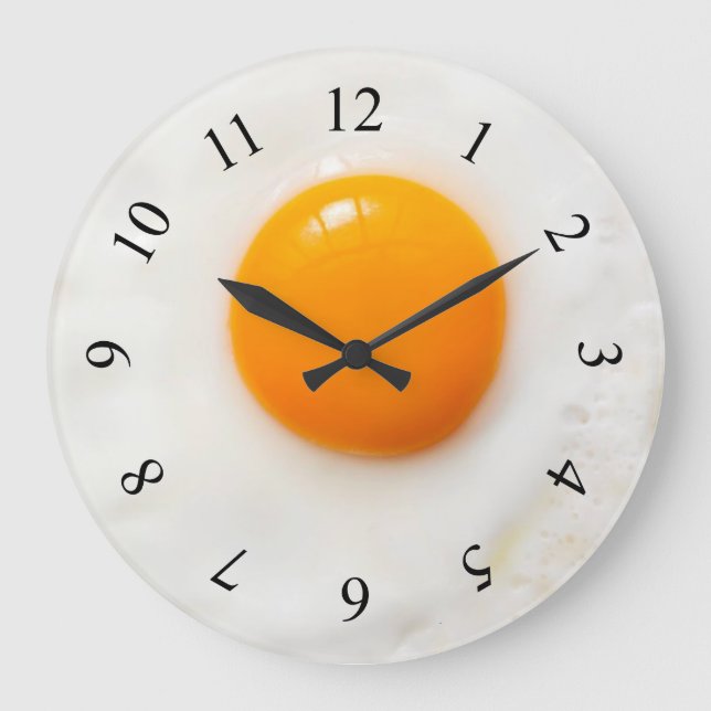 Eierküche mit gebratenen Eiern Uhr (Vorderseite)