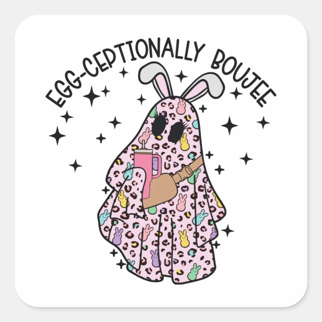 Eierkuchen Quadratischer Aufkleber (Vorderseite)