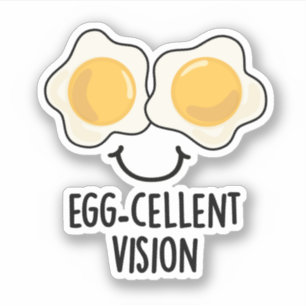 Eierkuchen Vision Funny Egg Pun Aufkleber