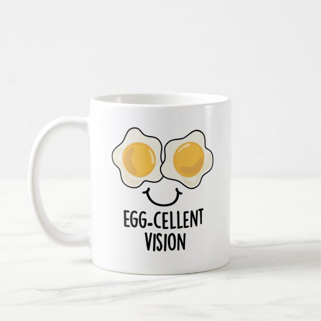 Eierkuchen Vision Funny Egg Pun Kaffeetasse (Links)