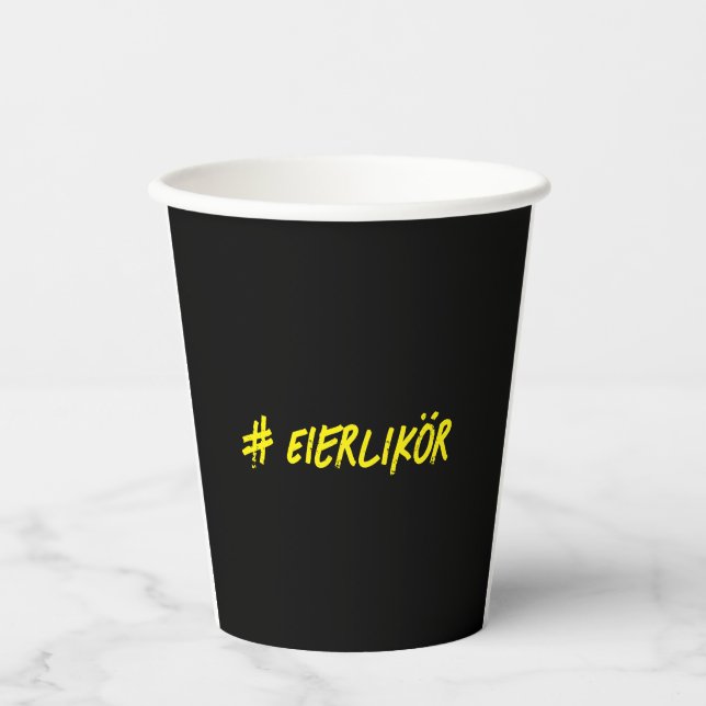 Eierlikör Pappbecher (Vorderseite)