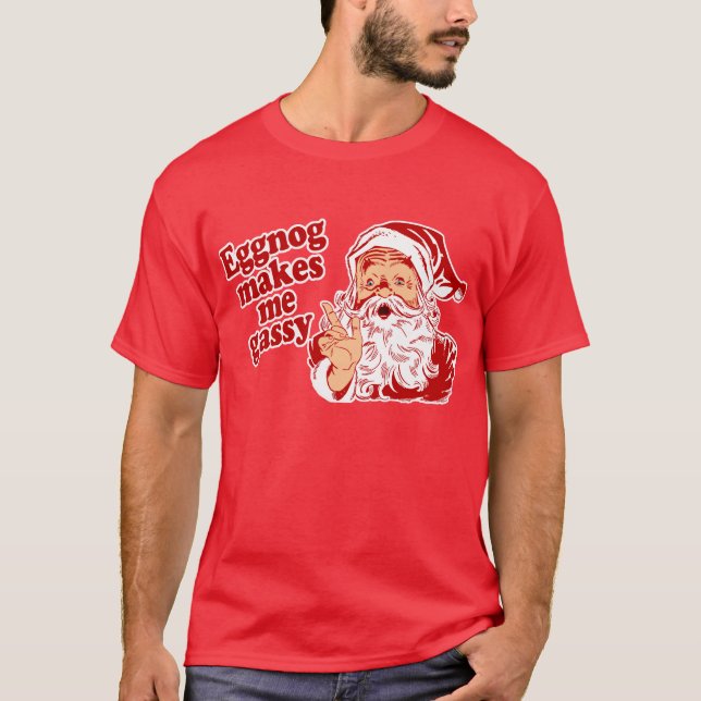 Eierpunsch macht Sankt gashaltig T-Shirt (Vorderseite)