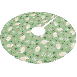 Eierpunsch-Muster Polyester Weihnachtsbaumdecke