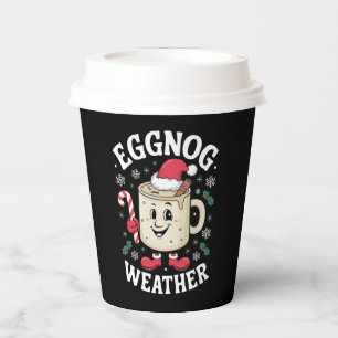 Eierpunsch-Wetter Weihnachten Retro-Weihnachten Pappbecher
