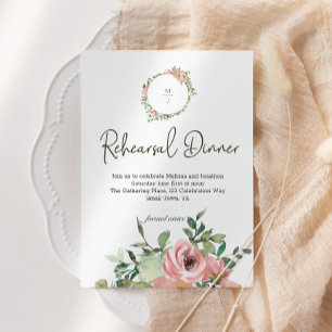 Eierschale und Erröten Florales Probedinner