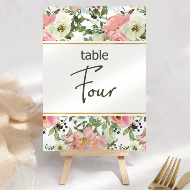 Eierschalen-Rosa-Blush-Blumen-Hochzeitstisch-Numme Tischnummer (Von Creator hochgeladen)