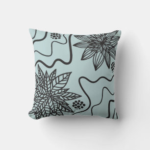 EIERSCHALENBLAUES BLUMENMUSTER Retro-Kissen Kissen