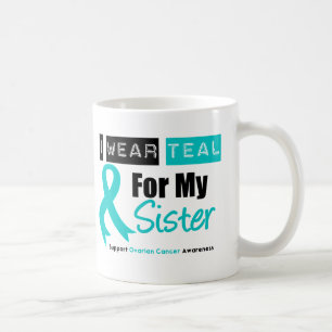 Eierstockkrebs-aquamarines Band für meine Kaffeetasse