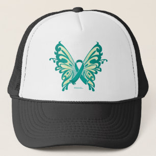 Eierstockkrebs-Band-Schmetterling Truckerkappe