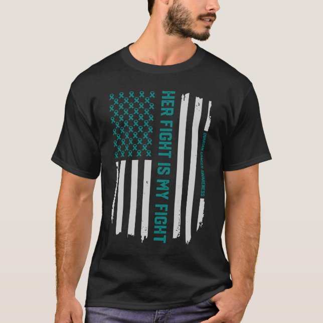 Eierstockkrebs-Bewusstseins-amerikanische T-Shirt (Vorderseite)