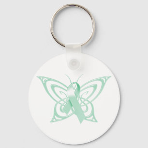 Eierstockkrebs-Bewusstseins-Schmetterling Schlüsselanhänger