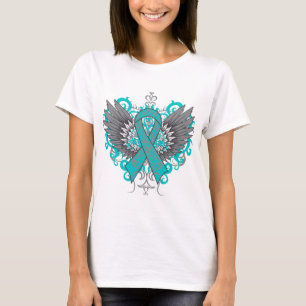 Eierstockkrebs-coole Flügel T-Shirt