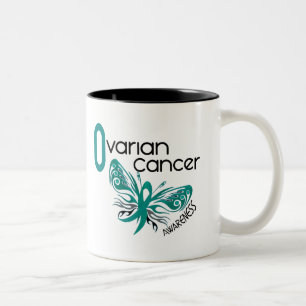 Eierstockkrebs SCHMETTERLING 3,1 Zweifarbige Tasse