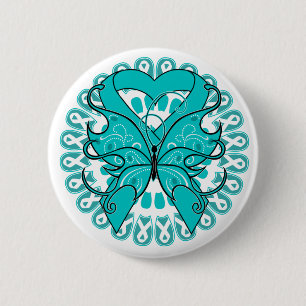 Eierstockkrebs-Schmetterlings-Kreis der Bänder Button