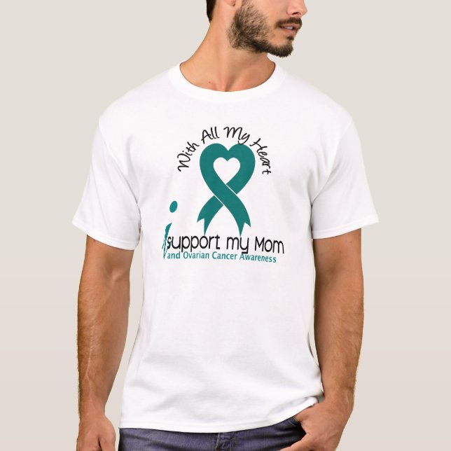 Eierstockkrebs stütze ich meine Mama T-Shirt (Vorderseite)