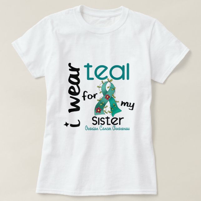 Eierstockkrebs TRAGE ICH AQUAMARINES FÜR MEINE T-Shirt (Design vorne)