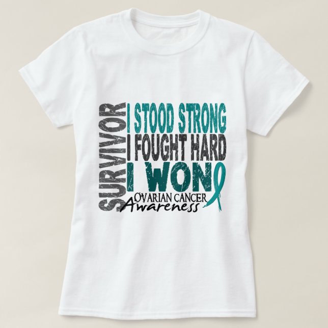 Eierstockkrebs-Überlebender 4 T-Shirt (Design vorne)