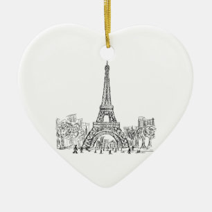Eifel Turm Paris Keramikornament