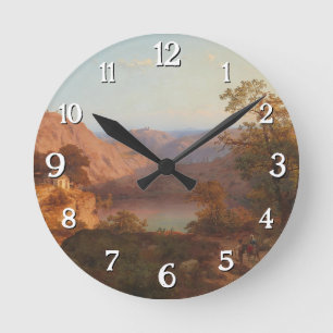Eifellandschaft (1843) - Heinrich Funk Runde Wanduhr