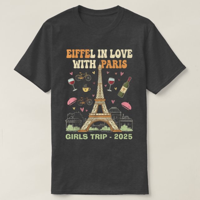 Eiffel in der Liebe - Custom Paris Trip T-Shirt (Design vorne)