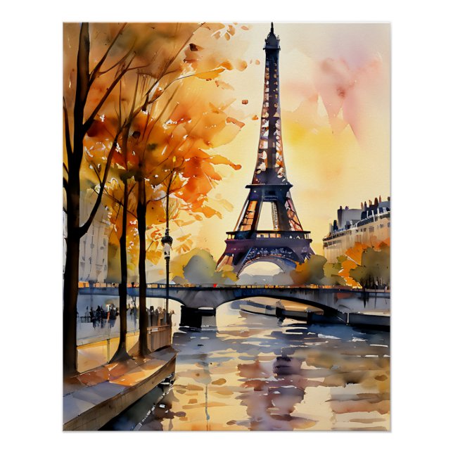 Eiffel Paris France Denkmal Poster (Vorderseite)