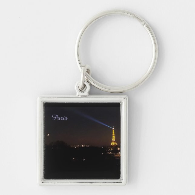 Eiffel Tower at Night Keychain Schlüsselanhänger (Vorne)