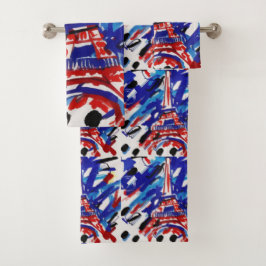 Eiffel Tower Badhandtuch Set