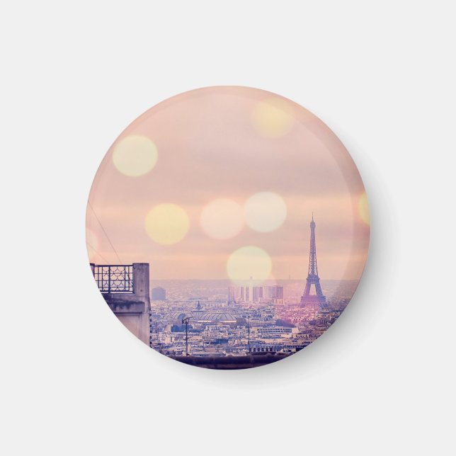 Eiffel Tower Bokeh Montmartre Foto Magnet (Vorne)