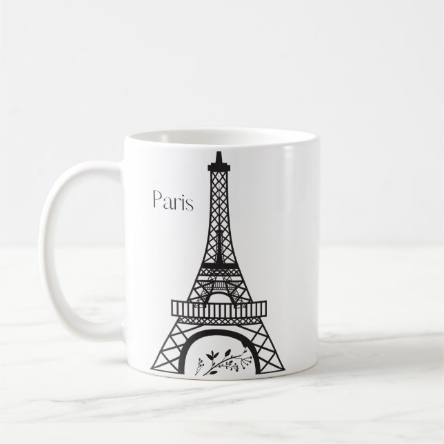 Eiffel Tower Bonjour Paris Tasse (Links)