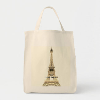 Eiffel Tower Chic Canvas Tote Bag Tragetasche