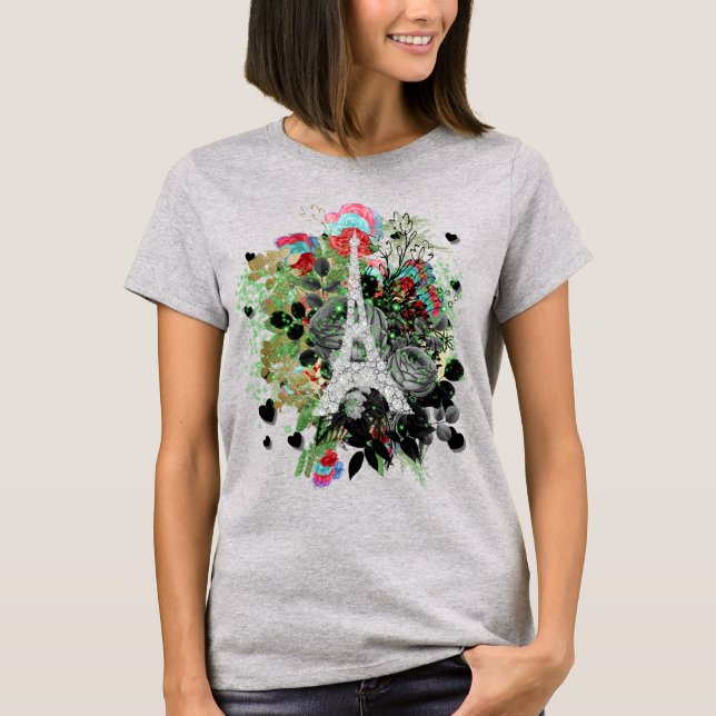 Eiffel Tower Collage T-Shirt (Vorderseite)