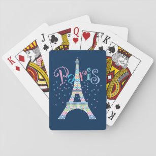 Eiffel Tower Confetti Spielkarten