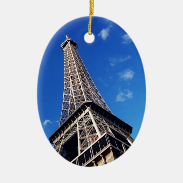 Eiffel Tower France Travel Fotografy Keramik Ornament (Vorne)