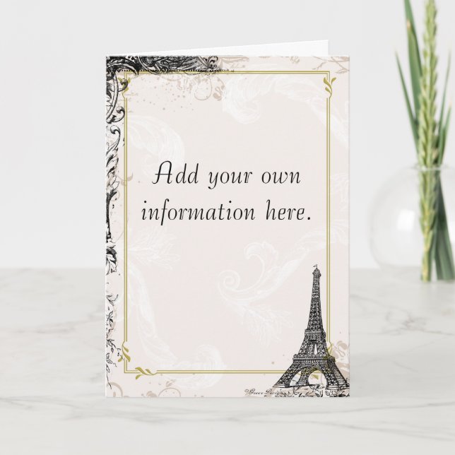 Eiffel Tower French Stationery (Vorderseite)