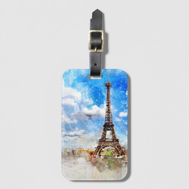 Eiffel Tower Gepäckanhänger (Vorderseite Vertikal)