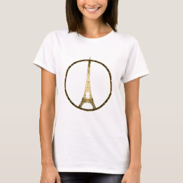 Eiffel Tower Gold Glitzer Glitzern T-Shirt