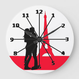 Eiffel Tower Große Wanduhr