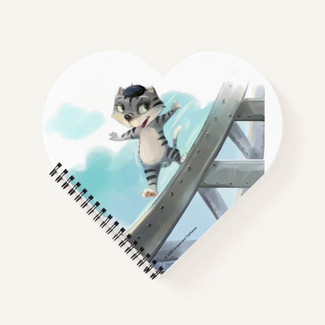 Eiffel Tower Heart Shaped Notebook Notizbuch (Vorderseite)