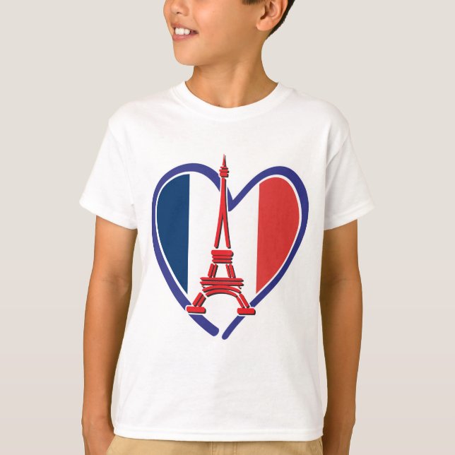 Eiffel Tower Heart T-Shirt (Vorderseite)