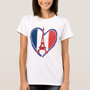 Eiffel Tower Heart T-Shirt