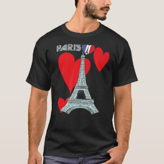 Eiffel Tower I Liebe Paris Frankreich Souvenir Fra T-Shirt