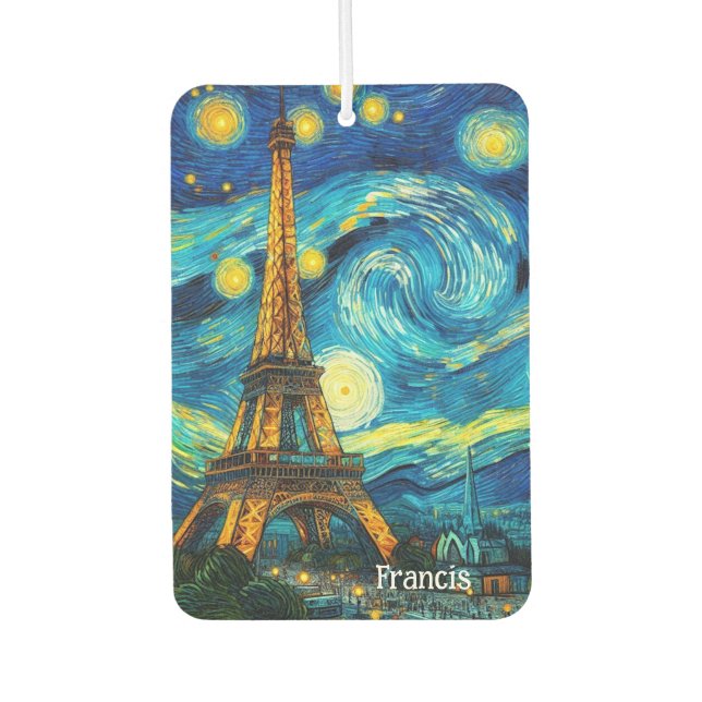 Eiffel Tower Impressionismus Autolufterfrischer (Vorderseite)