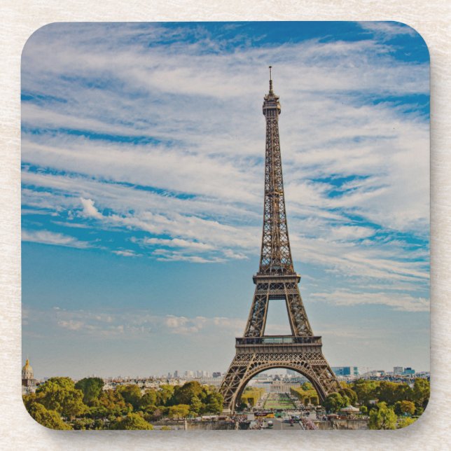 Eiffel tower in Paris Getränkeuntersetzer (Vorderseite)